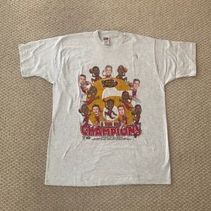 Chicago Bulls Michael Jordan Championship Caricature shirt